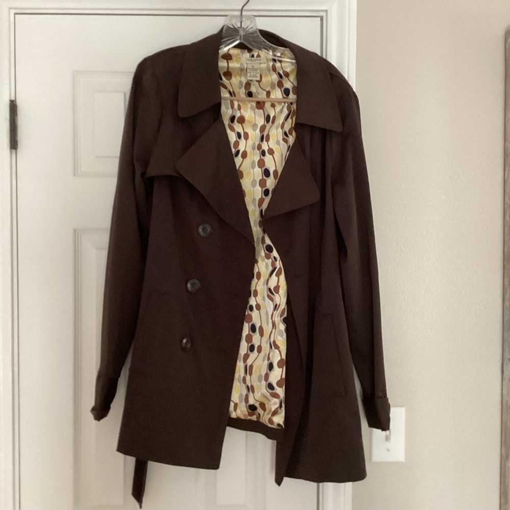 Vertigo Paris Brown Trench Coat Classic Style